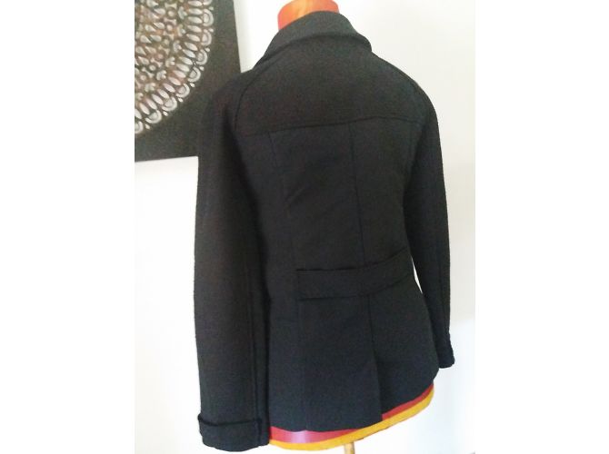 Abrigo Ikks negro bi-material Talla 38 - vista 4