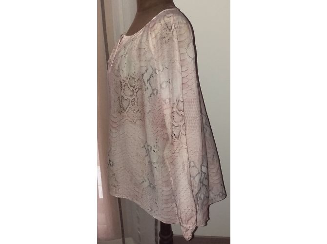 Blusa Gerard Darel Rosa con Estampado de Cocodrilo - vista 4