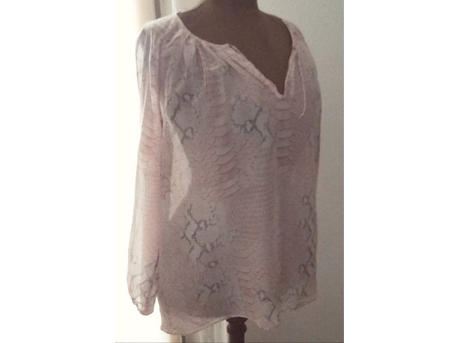 Blusa Gerard Darel Rosa con Estampado de Cocodrilo - vista 5