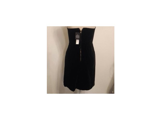 Marc by Marc Jacobs Kleid aus schwarzem Samt Bustier - Ansicht 2