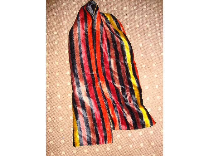 Autre Marque Cachecol de veludo multicolor Bordeaux Mostarda Castanha Multicor - vista 4
