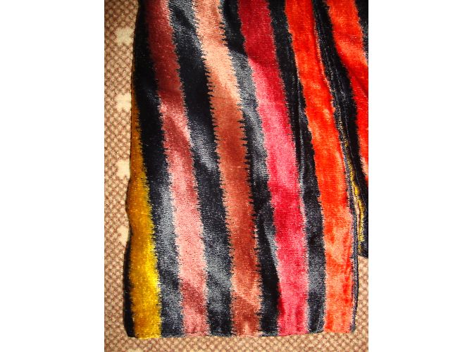 Autre Marque Cachecol de veludo multicolor Bordeaux Mostarda Castanha Multicor - vista 5