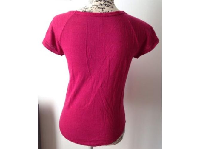 T-shirt Iro in lino rosa lampone - vista 2