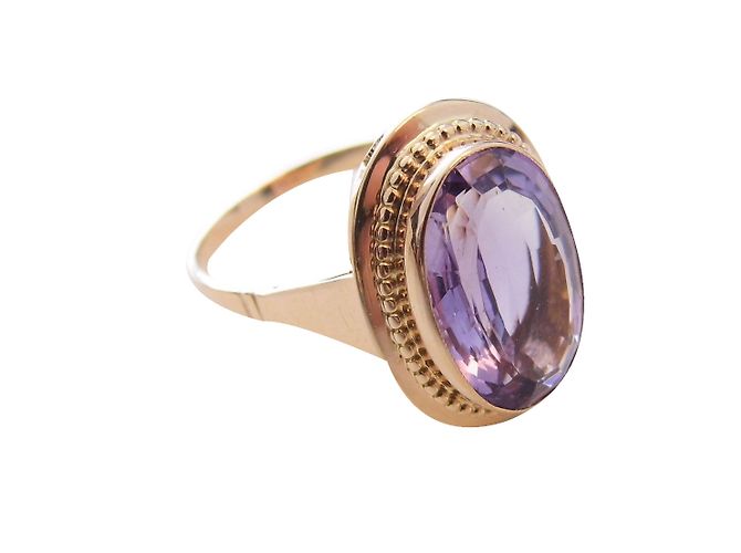 Autre Marque 750/000 Goldring mit Amethyst - Ansicht 2