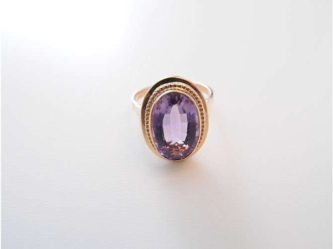 Autre Marque 750/000 Goldring mit Amethyst - Ansicht 5