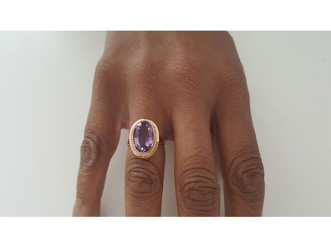 Autre Marque 750/000 Goldring mit Amethyst - Ansicht 6