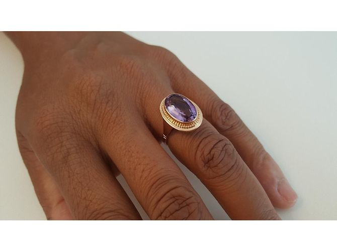 Autre Marque 750/000 Goldring mit Amethyst - Ansicht 7