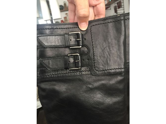 Botas negras de piel de cordero con tacón Barbara Bui Negro - vista 5