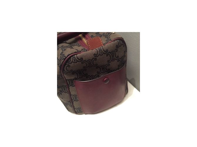 Céline Monogram Canvas Handtasche Dunkelrot Bordeaux - Ansicht 3