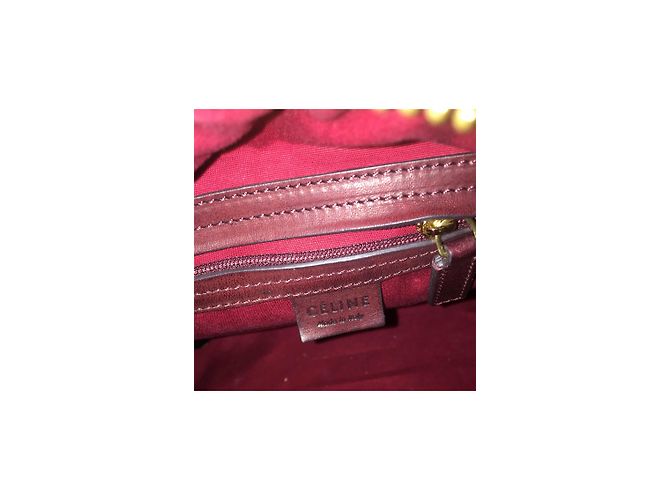 Céline Monogram Canvas Handtasche Dunkelrot Bordeaux - Ansicht 4