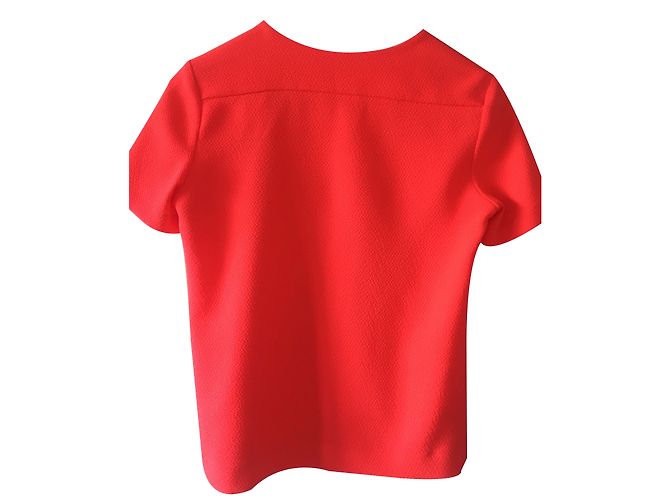 Top de crepé Claudie Pierlot Rosa Neón - vista 2