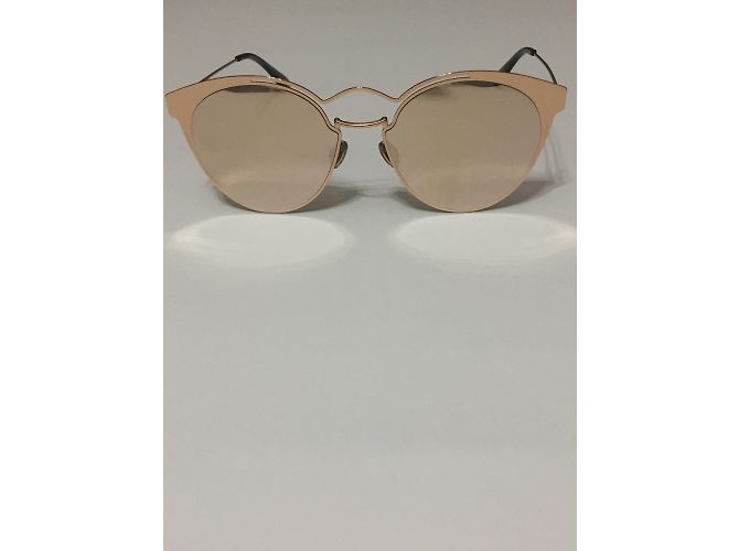 Gafas de sol Christian Dior de metal oro rosa - vista 3