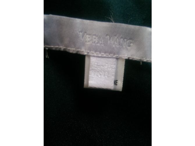 Vera Wang langes trägerloses Kleid aus Samt und Seide Blau - Ansicht 4