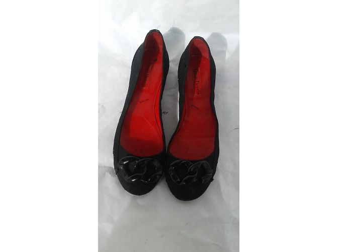 Bailarinas Cesare Paciotti Negras de Tela 37 Negro - vista 2