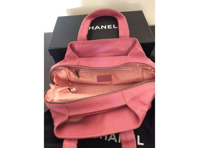 Borsa Shopping Chanel Rosa in Pelle - vista 2