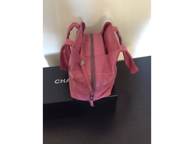 Borsa Shopping Chanel Rosa in Pelle - vista 4