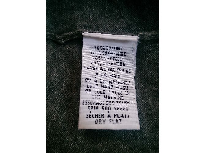Vestido sin mangas Eric Bompard gris algodón cachemira - vista 4
