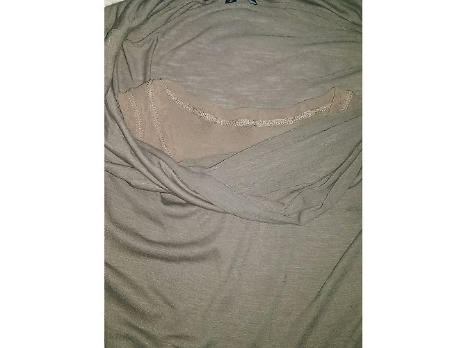 Vestido Patrizia Pepe Cáqui de Mangas Compridas Bi Material Caqui - vista 8