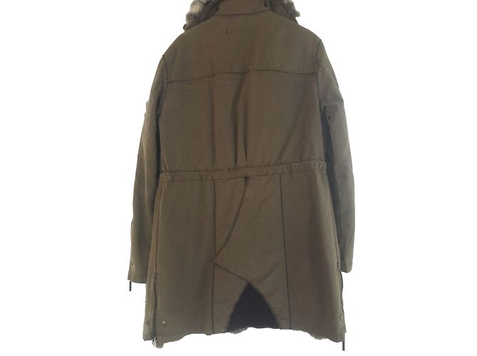 Just Cavalli Parka Kaki con forro de piel Caqui - vista 2