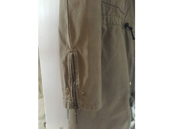 Just Cavalli Parka Kaki con forro de piel Caqui - vista 4