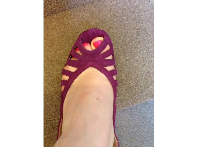 Sandali Fendi in scamosciato viola 39.5 Porpora - vista 3