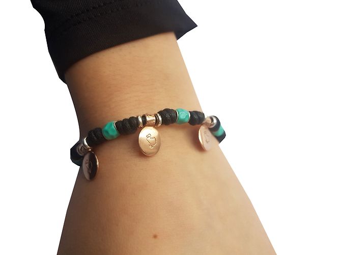 Dodo Pomellato Armbänder Schwarz Kupfer Türkis - Ansicht 2