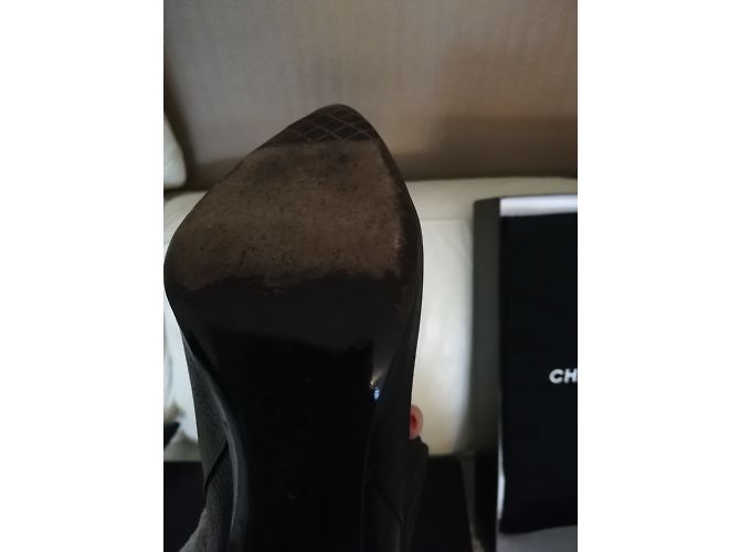 Botas Chanel de cuero negro talla 36 - vista 4