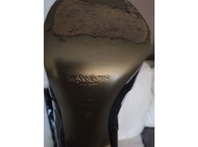 Yves Saint Laurent Lackstiefel Schwarz - Ansicht 2