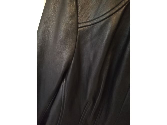 Calvin Klein Schwarze Lederjacke - Ansicht 3