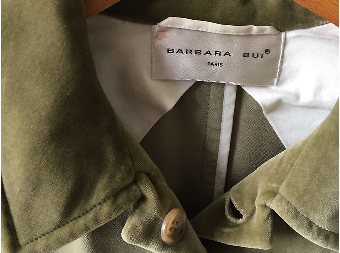 Barbara Bui Samtjacke Olivgrün Größe 38 - Ansicht 3