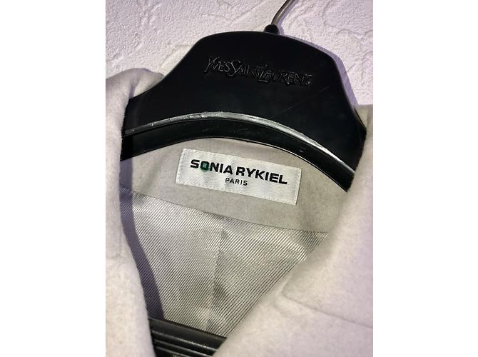 Blazer Sonia Rykiel 100% hellgrauer Kaschmir Anthrazitgrau - Ansicht 7