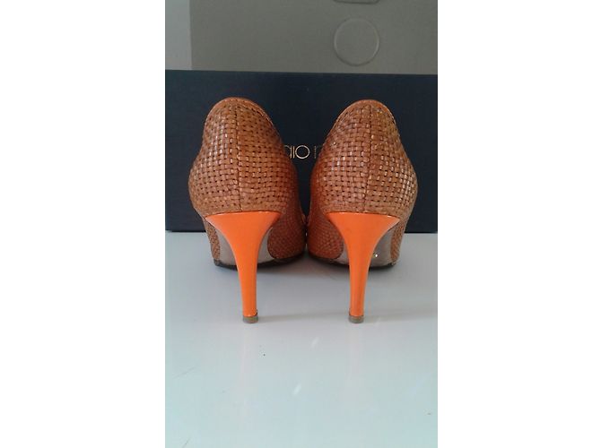 Sergio Rossi Leder Pumps Beige Größe 39 - Ansicht 4