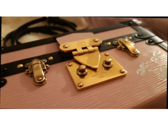 Petite Malle Louis Vuitton piccola malle Nero Rosa D'oro - vista 2