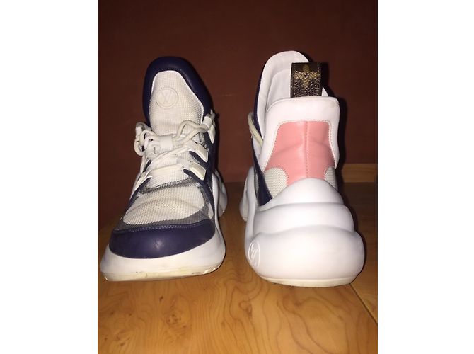 Louis Vuitton Archlight Sneaker Weiß Marine Leder 38 Marineblau - Ansicht 2