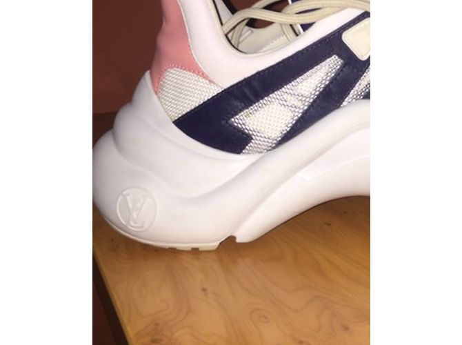 Louis Vuitton Archlight Sneaker Weiß Marine Leder 38 Marineblau - Ansicht 3