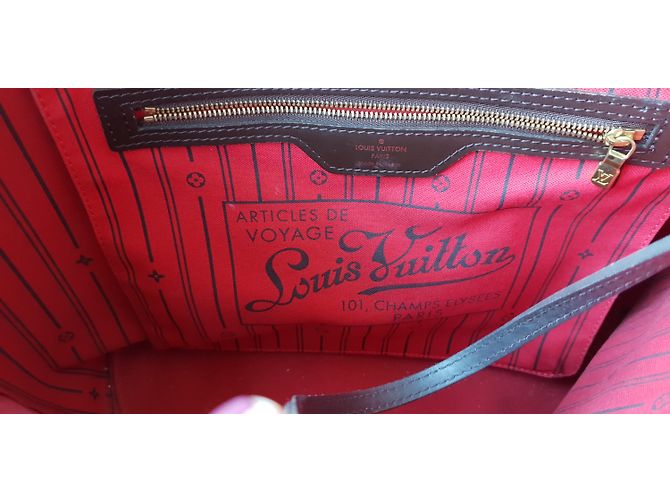 Louis Vuitton Neverfull Castanho escuro - vista 4