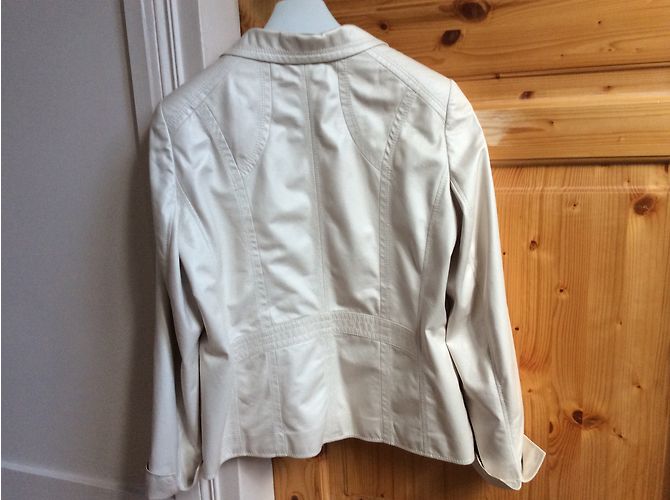 Autre Marque Jacke Un jour ailleurs Beige Kunstleder - Ansicht 6