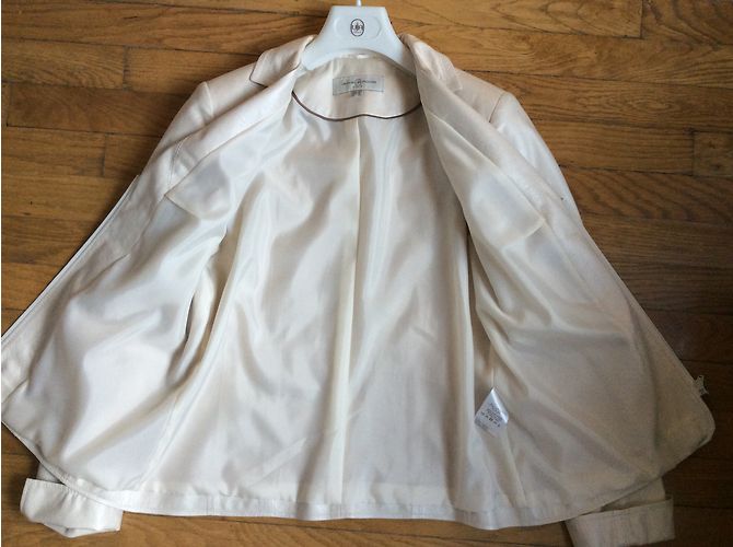 Autre Marque Jacke Un jour ailleurs Beige Kunstleder - Ansicht 7