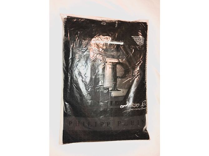 Polo Philipp Plein SS Fine Nera in Cotone Nero - vista 3