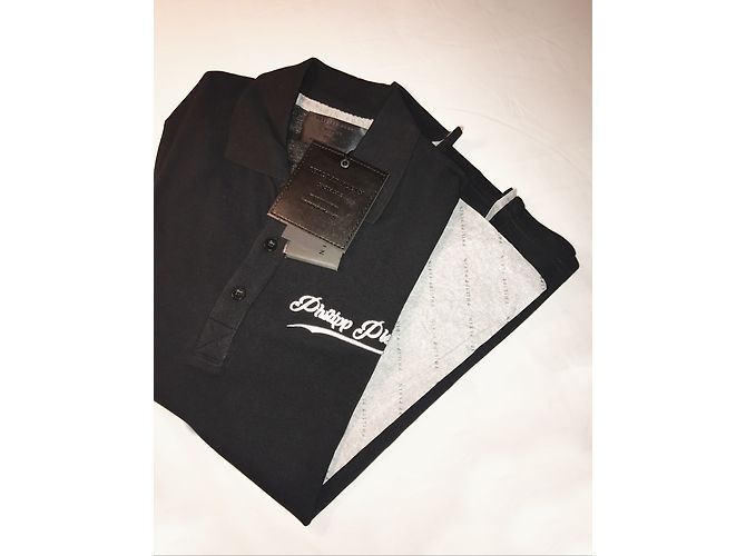 Polo Philipp Plein SS Fine Nera in Cotone Nero - vista 5