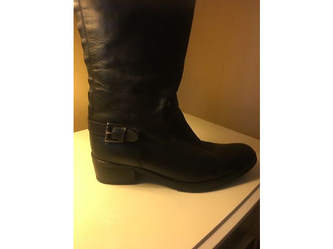 Autre Marque Botas de cuero negro Pastelles - vista 2