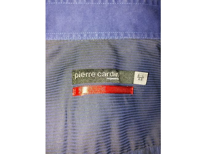 Camicia Pierre Cardin Uomo in Cotone Blu Navy a Righe Blu scuro - vista 3