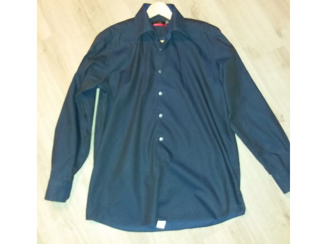 Camicia Pierre Cardin Uomo in Cotone Blu Navy a Righe Blu scuro - vista 4