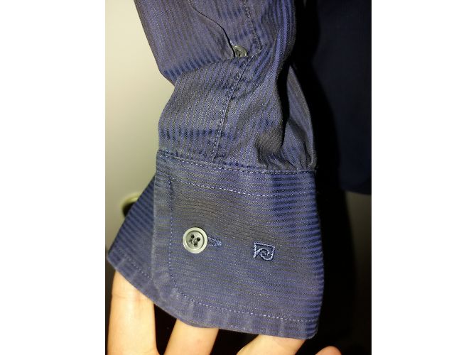 Camicia Pierre Cardin Uomo in Cotone Blu Navy a Righe Blu scuro - vista 5
