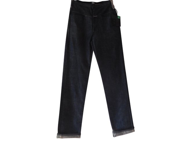 Marithé et François Girbaud Jeans Dritti Neri in Cotone Nero - vista 2