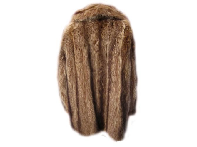 Autre Marque Chaqueta larga de piel Marmotte Marrón Castaño - vista 2
