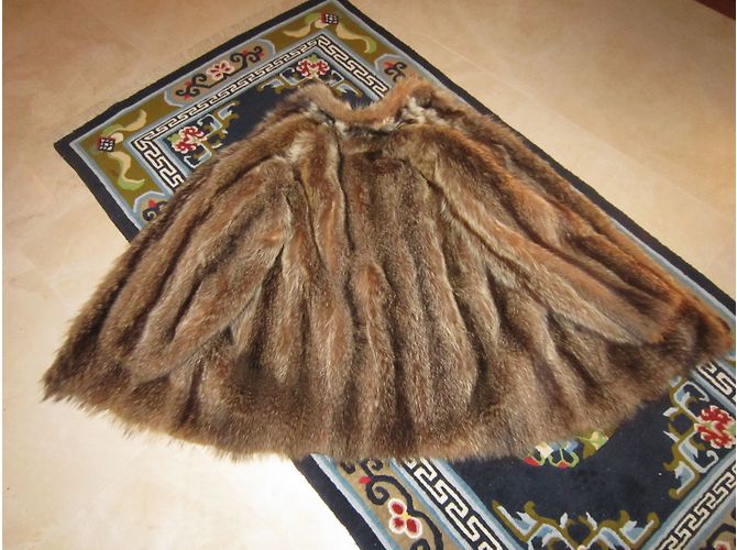 Autre Marque Chaqueta larga de piel Marmotte Marrón Castaño - vista 3