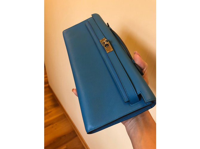 Hermès Corte de kelly Azul marino - vista 13
