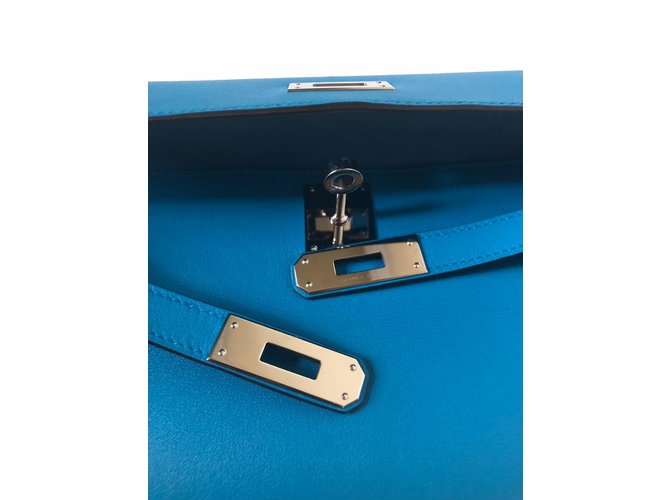 Hermès Corte de kelly Azul marino - vista 6