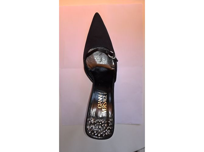 Mules Gianni Versace in raso nero - vista 2